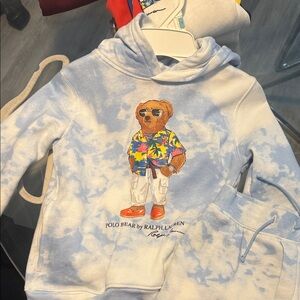 Polo Ralph Lauren Blue Tie-Dye Bear Hoodie